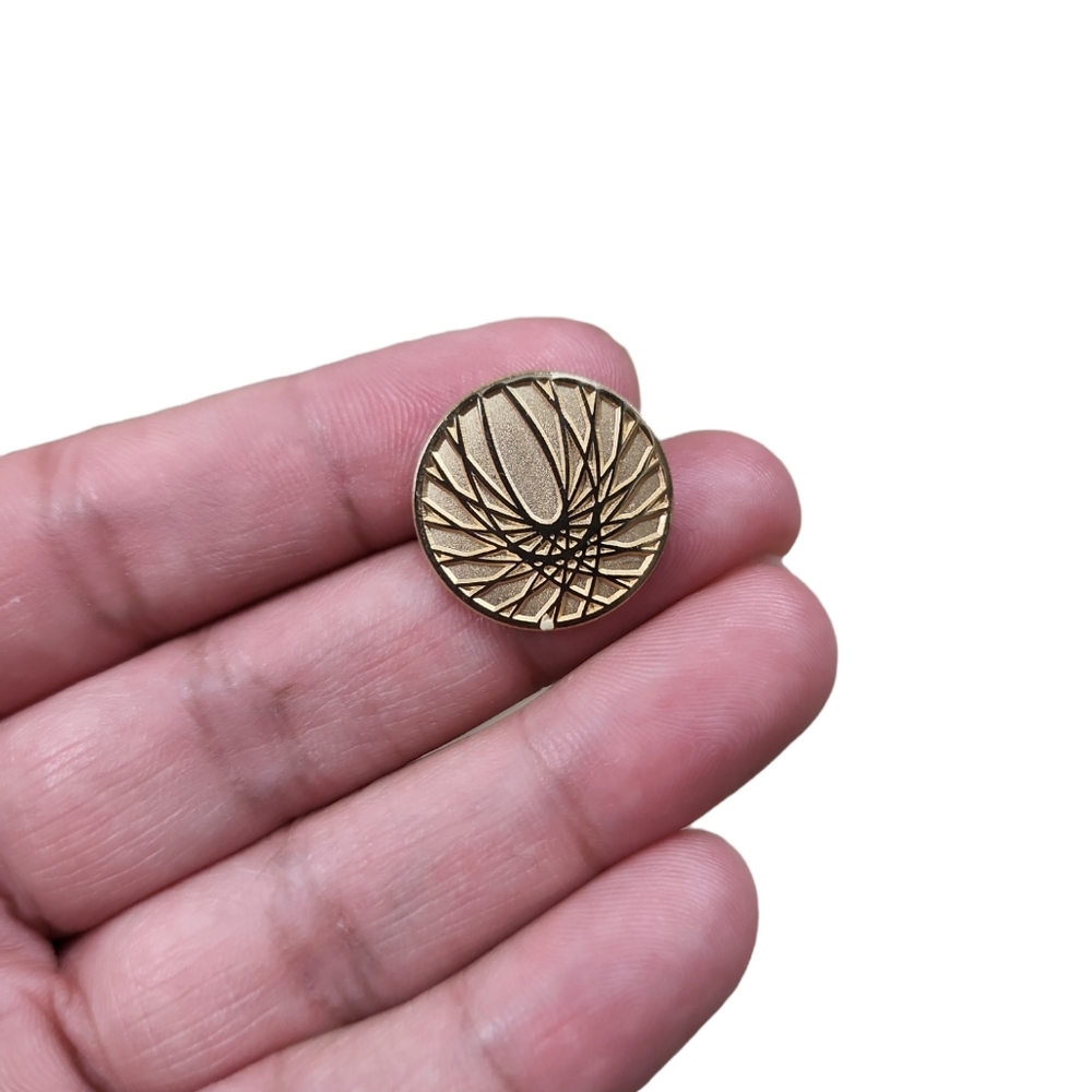 Vintage Gold Toned Circle Boeing Pin